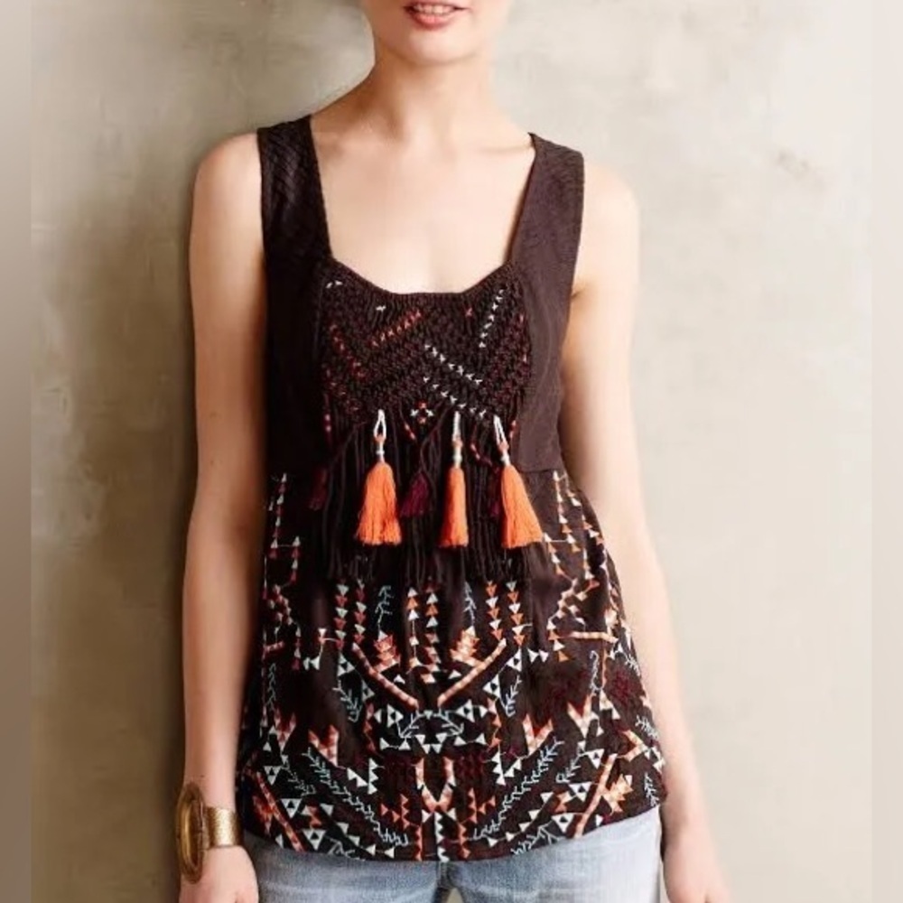 Anthropologie Akemi + Kin Rigmarole Boho  Top